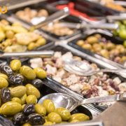 olives and mediterranean food in buffet 1