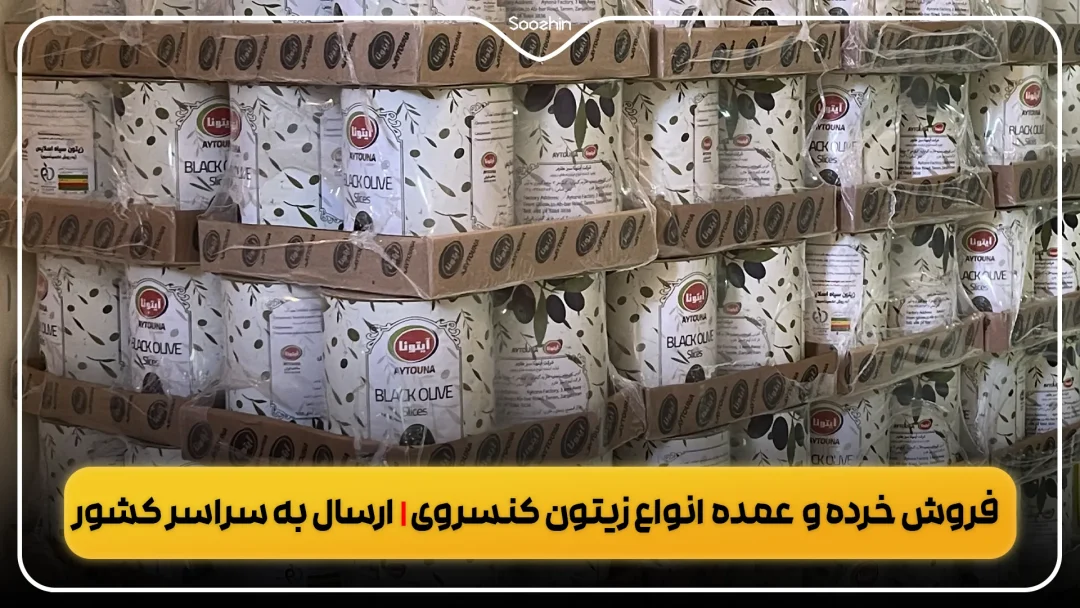 عمده و خرده زیتون سبز کنسروی آیتونا