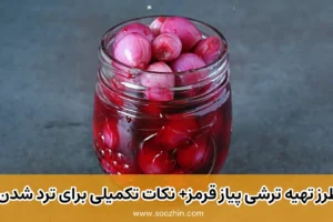 طرز تهیه ترشی پیاز قرمز