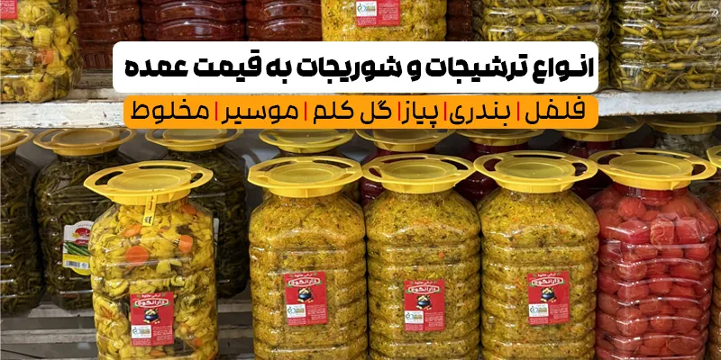 فروش انواع ترشیجات به قیمت عمده در اصفهان