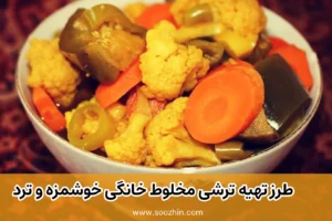 طرز تهیه ترشی مخلوط خانگی